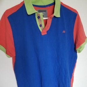 Color block polo 90's style